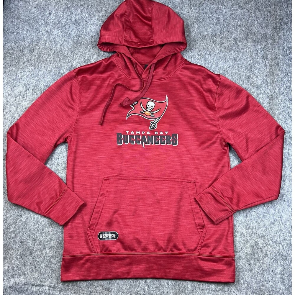 Tampa Bay Buccaneers Men's Hoodie Red NFL Team Apparel Combine Authentic Size M